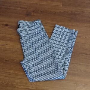 Zac & Rachel Blue and White Geometric Print Pants